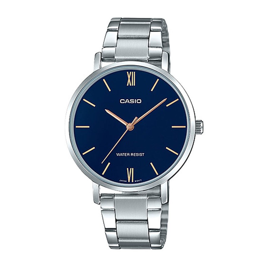 Casio Standard นาฬิกาข้อมือผู้หญิง สายสแตนเลส รุ่น LTP-VT01D,LTP-VT01D-2B,LTP-VT01D-2BUDF - สีเงิน