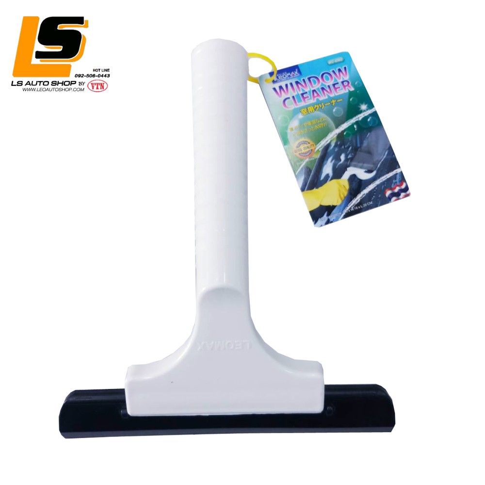 LEOMAX แปรงเช็ดกระจก แปรงรีดน้ำ แปรงเช็ดน้ำ ด้ามสีขาว