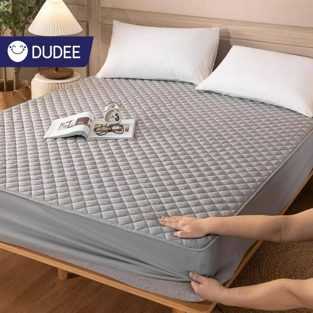 ซื้อ DUDEE ผ้าปูมีหลายสีหลายลายให้เลือก คลุมที่นอน คลุมรัดมุม 4 มุม คลุมกันเปื้อน Premium