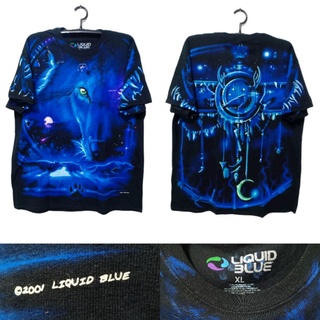 เสื้อ Liquid Blue ลาย Tribal Wolf สินค้าลิขสิทธิ์แท้ มือ1 ป้าย สกรีนคอ Liquid Blue