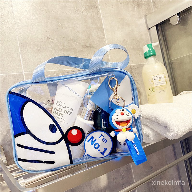 doraemon travel tote canvas bag fashion storage box mini handbag3302
