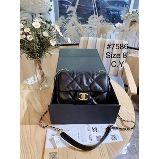 🎀กระเป๋าสะพาย Chanel 8" งานสวยนิ่มเฟ่อ พร้อมกล่องน้าจาา👑