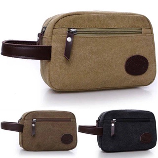 กระเป๋าตังค์ กระเป๋าสตางค์ใบยาว New Mens CLUTCH Canvas กระเป๋าถือผู้ชายลำลองแฟชั่นสไตล์เกาหลีคลัทช์ความจุขนาดใหญ่เปลี่ย