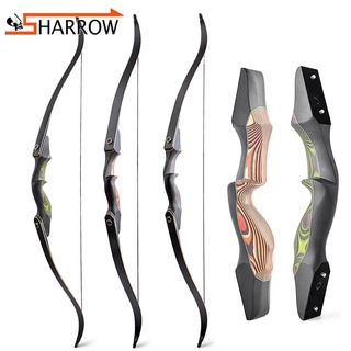 1 ชุด 25-60 ปอนด์ล่าสัตว์โบว์ 60 นิ้ว Takedown Recurve Bow เทคนิคพร้อมด้ามไม้เหมาะสำหรับยิงธนูกลางแจ้งและฝึกยิงธนู