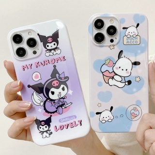 เคสโทรศัพท์มือถือ TPU กันรอยขีดข่วน กันฝุ่น ลายการ์ตูน Pochacco Kuromi สําหรับ IPhone 11 13 12 Pro Max XR X XS XSMAX 7 8 PLUS