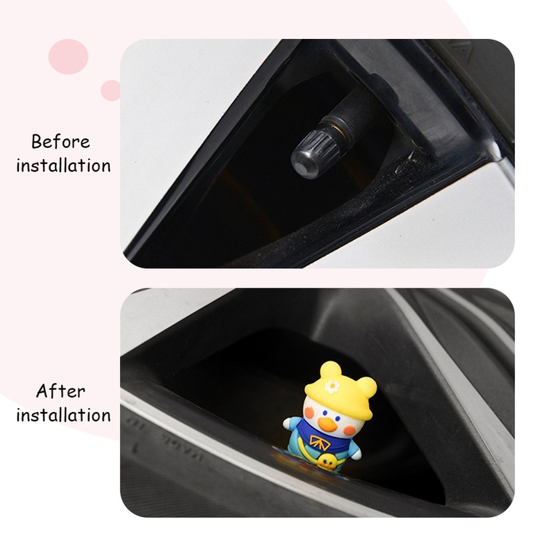 ฝาครอบวาล์วยางล้อรถยนต์ กันฝุ่น ลายการ์ตูน 1 ชิ้น