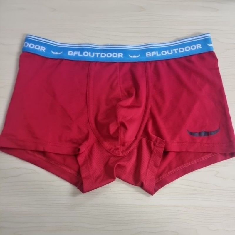 BFLoutdoor Boxer บ็อกเซอร์ชายมือสอง  เนื้อผ้า Polyester นุ่ม มัน ลื่น สีสวยมากๆ Size L เอว 27-34 นิ้