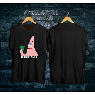 เสื้อยืดผ้าฝ้ายพิมพ์ลายขายดี เสื้อยืด ผ้าฝ้าย พิมพ์ลายการ์ตูน spongebob patrik Full 30s สําหรับผู้ชาย