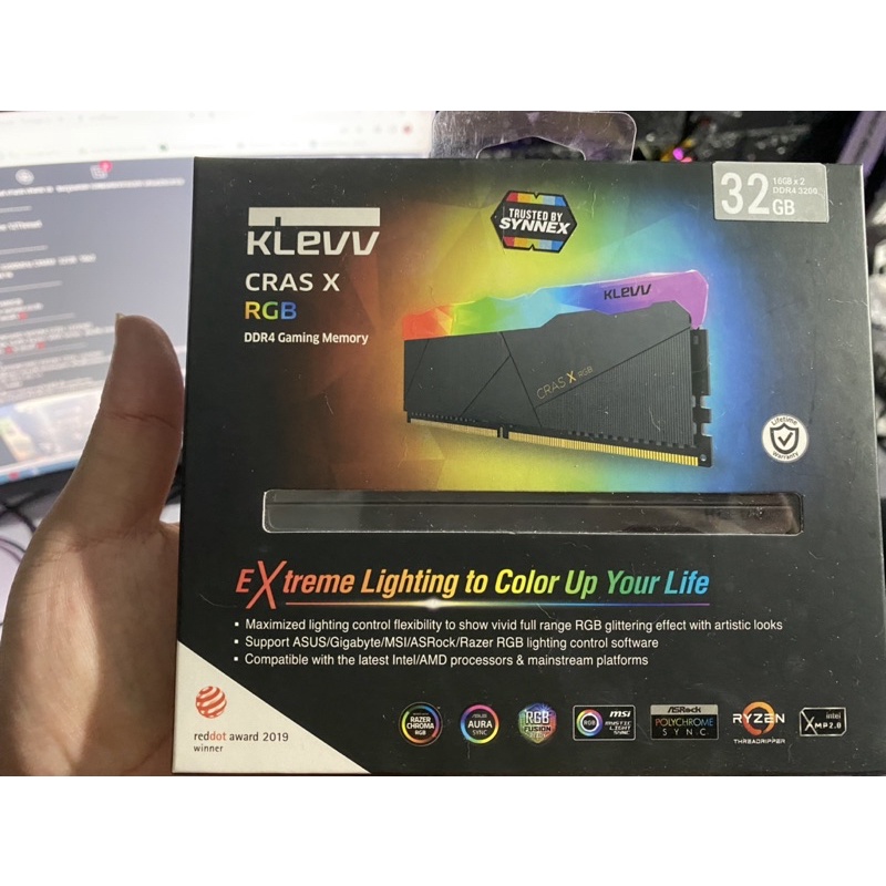 Ram32GB DDR4 3200MHz 16*2 Klevv CRAS X RGB