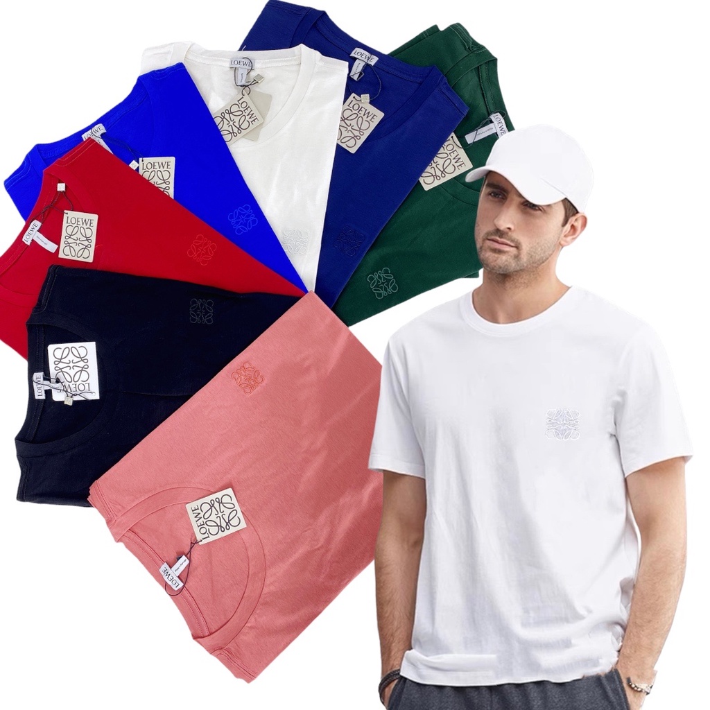 潮牌 พรีเมี่ยม 1:1 L0EWE Tshirt ผู้หญิงผู้ชาย Baju T เสื้อ