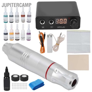 Jupitercamp ชุดปากกาสักโรตารี่ พาวเวอร์ซัพพลาย คลิปสายไฟ สําหรับ Novice 100-230V