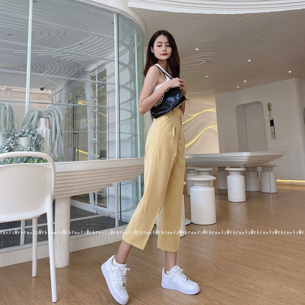 Pbpants ❤ Pepe pants กางเกง7ส่วนทรงบอย กางเกงขากระบอก