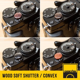 ปุ่ม Wood Soft Shutter Release Button  ไม้แท้ นูน ( ปุ่มชัตเตอร์ ไม้ ) Convex