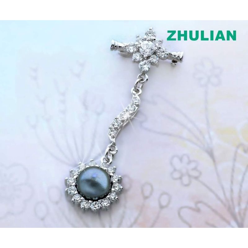 เข็มกลัดชุบ Zhulian Rhodium(BH5057)