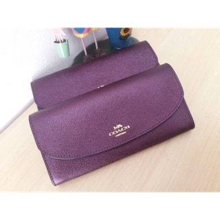 กปต ยาว 2 พับ  สี ม่วงเมทาลิค Metallic Raspberry เหลือ 5 ใบ ราคา 2,990-