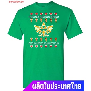 เสื้อขาว เสื้อยืดแขนสั้น Absurd Ink The Legend Of Zelda - T-Shirt - 8-bit Triforce Popular T-shirts