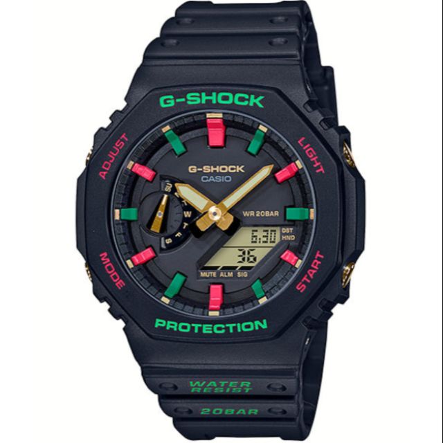 GA-2100TH-1AJF Classic Black Universal Color Dial สําหรับผู้ชายและผู้หญิงอุปกรณ์เสริมสายนาฬิกา W179