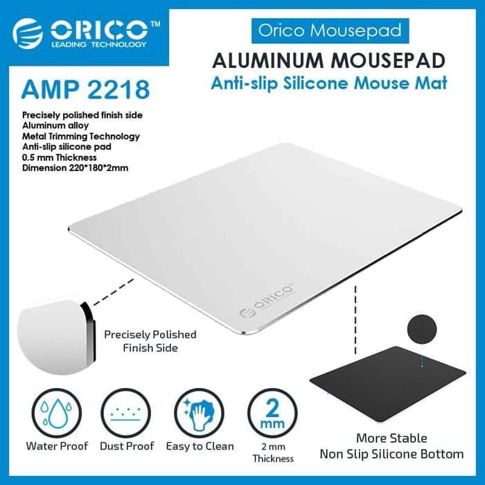 ORICO AMP2218 แผ่นรองเมาส์อลูมิเนียมอัลลอยด์ขนาดเล็ก