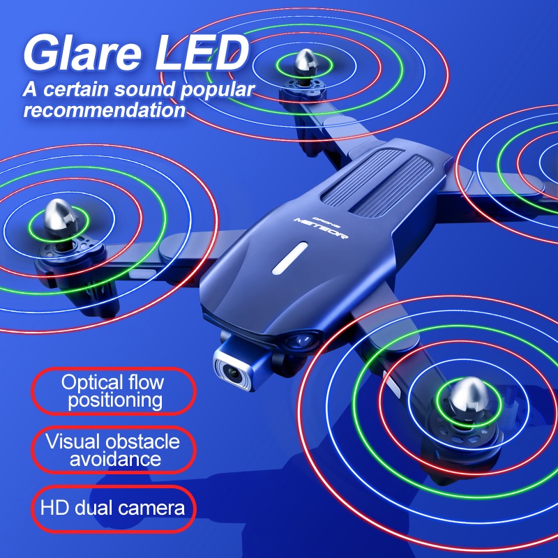 2022 New K106 LED Light Drone 4K HD dual cameras Visual Obstacle Avoidance Optical Flow