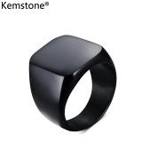 Kemstone เครื่องประดับแหวนเหล็กไทเทเนียมสำหรับผู้ชาย