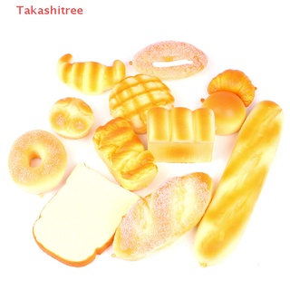 (Takashitree) ของเล่นบีบสกุชชี่ ขนมปัง โดนัท หนัง PU บรรเทาความเครียด 1 ชิ้น