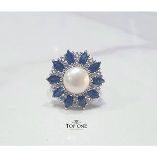 Top1Jewelry แหวนเงินแท้ พลอยแท้ มุกน้ำจืด ไพลิน ไวท์โทพาส