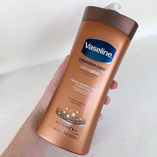 โลชั่น Vaseline Intensive Care Cocoa Glow 600ml/725 ml. ของแท้