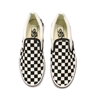 โปรส่งฟรี🔥VANS Classic Slip-On-Blk &amp; Wht Chcker board