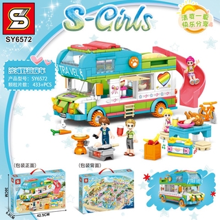 ProudNada Toys ของเล่นเด็ก ตัวต่อ รถขายอาหาร  S S-GIRLS FOOD TRUCK 433+PCS SY6572