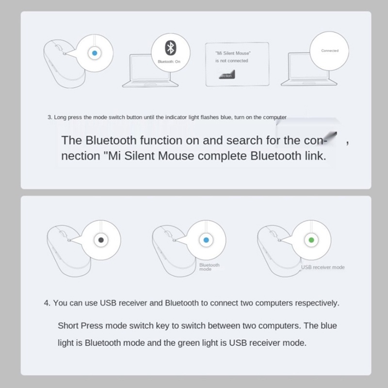 Xiaomi เม้าส์ไร้สาย Dual Mode Wireless Mouse Silent Edition ลดเสียงรบกวน #7