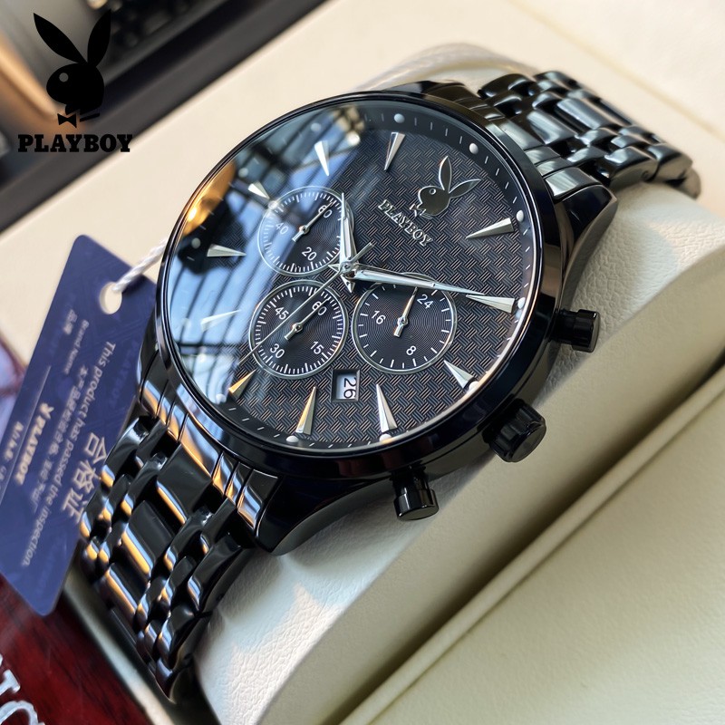 นาฬิกาแบรนด์ดังของ Playboy นาฬิกากลไกอัตโนมัติสำหรับผู้ชายแบรนด์ยุโรปและอเมริกาสิบอันดับแรกของธุรกิจนาฬิกาผู้ชายกันน้ำ