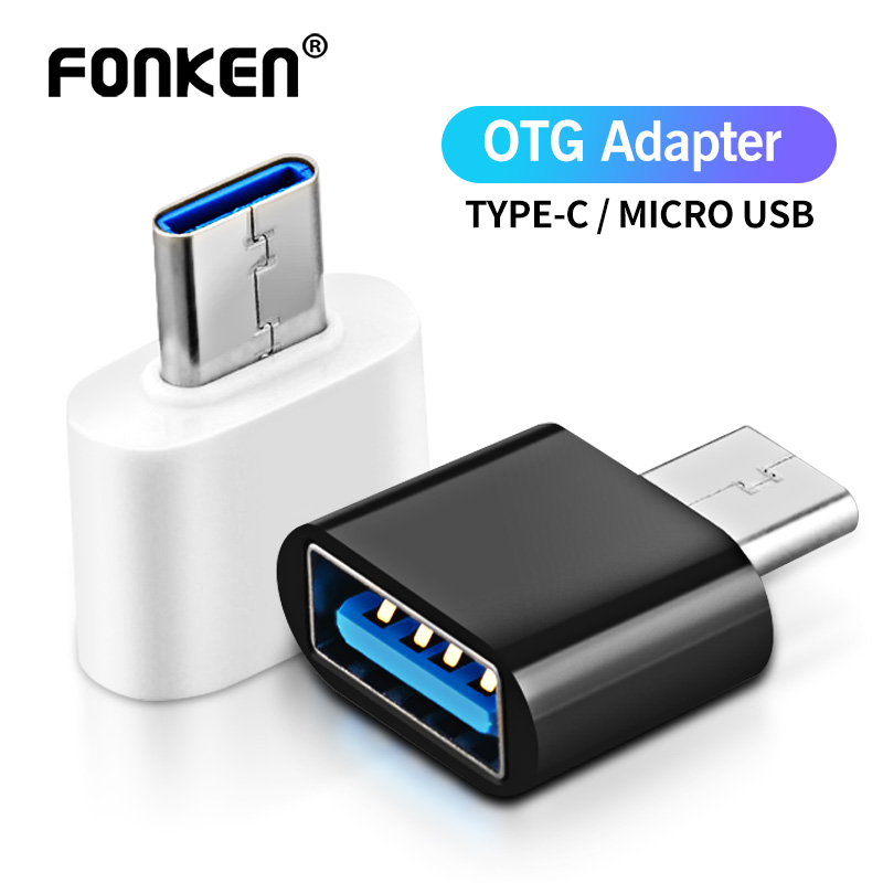 Fonken Type C อะแดปเตอร์สายเคเบิ้ลเชื่อมต่อข้อมูล Micro Usb Otg To Usb สําหรับแท็บเล็ตโทรศัพท์มือถือ Android