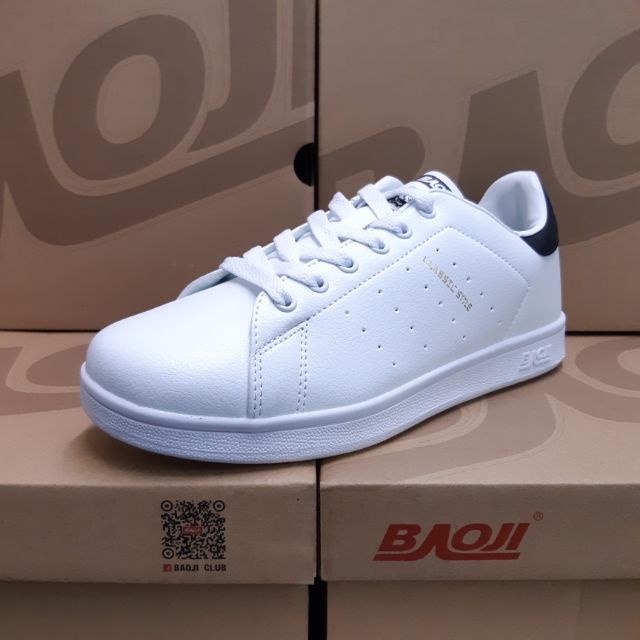 รองเท้าผ้าใบสีขาวผู้หญิง รองเท้า NIKE แท้ 🔥 ถูก แท้ 100% 🔥 Baoji รองเท้าผ้าใบ รุ่น BJW317 (สีขาว/ดำ)
