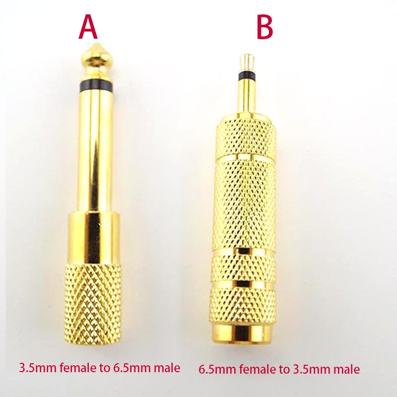 อะแดปเตอร์แจ็คเชื่อมต่อหูฟัง 6.35 มม. 1/4 นิ้ว Mono Male To 3.5 มม. 1/8 นิ้ว Female 5 ชิ้น