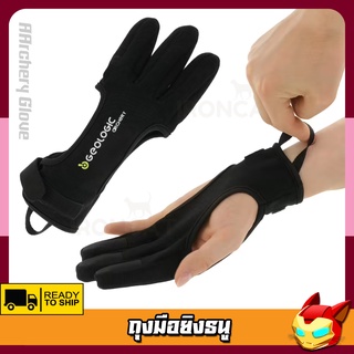 ถุงมือยิงธนู GEOLOGIC ยิงธนู ถุงมือ3นิ้ว Archery Glove