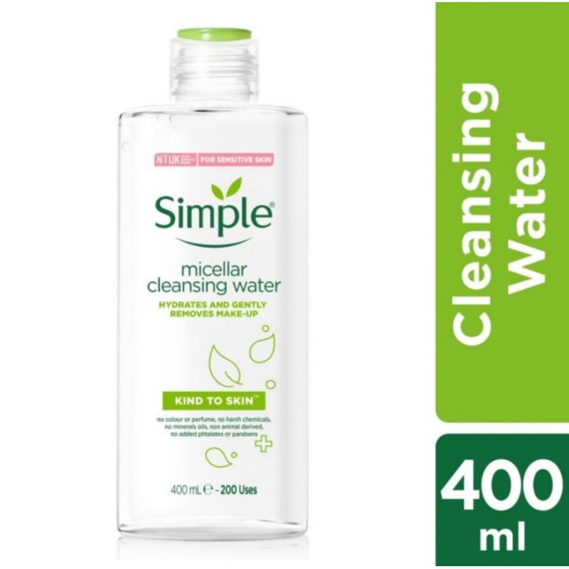 ซิมเพิล Simple​ kind to skin Micellar cleansing water 200ml., 400ml.