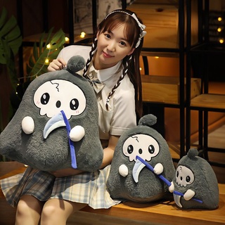ตุ๊กตาหัวกะโหลก แบบนิ่ม น่ากอด ของเล่นฮาโลวีน สําหรับตกแต่ง