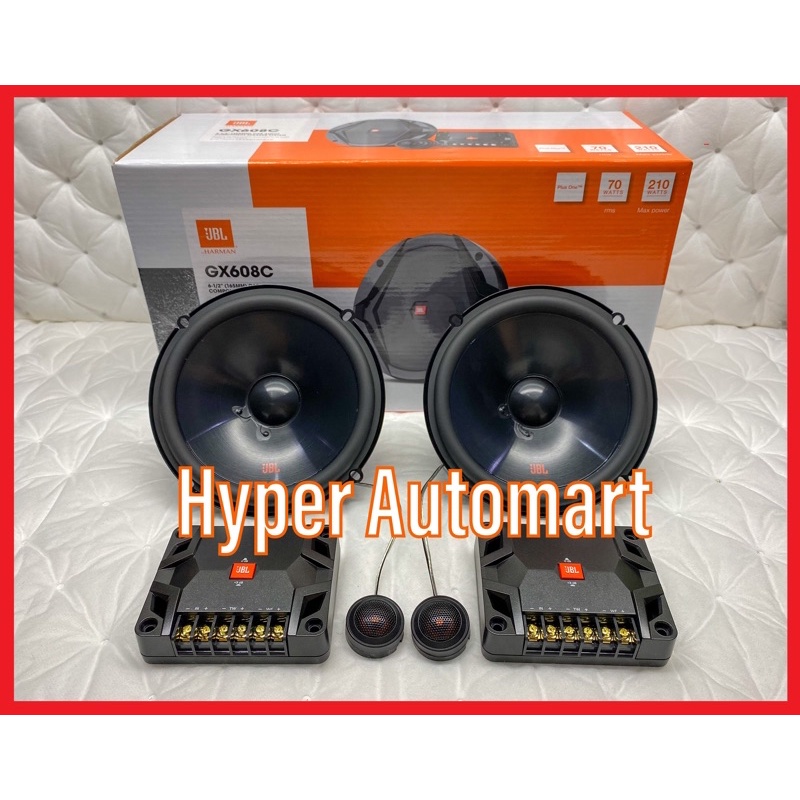 JBL Car GX Series ลําโพงส่วนประกอบ 2 ทางขนาด 6.5" นิ้ว (GX608C) Kereta Perodua Proton Toyota Honda M