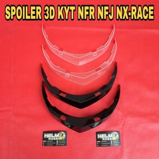 สปอยเลอร์ 3D KYT NFR KYT NX RACE KYT NFJ - สปอยเลอร์ KYT NFR 3D CLEAR CLEAR และสีดํา