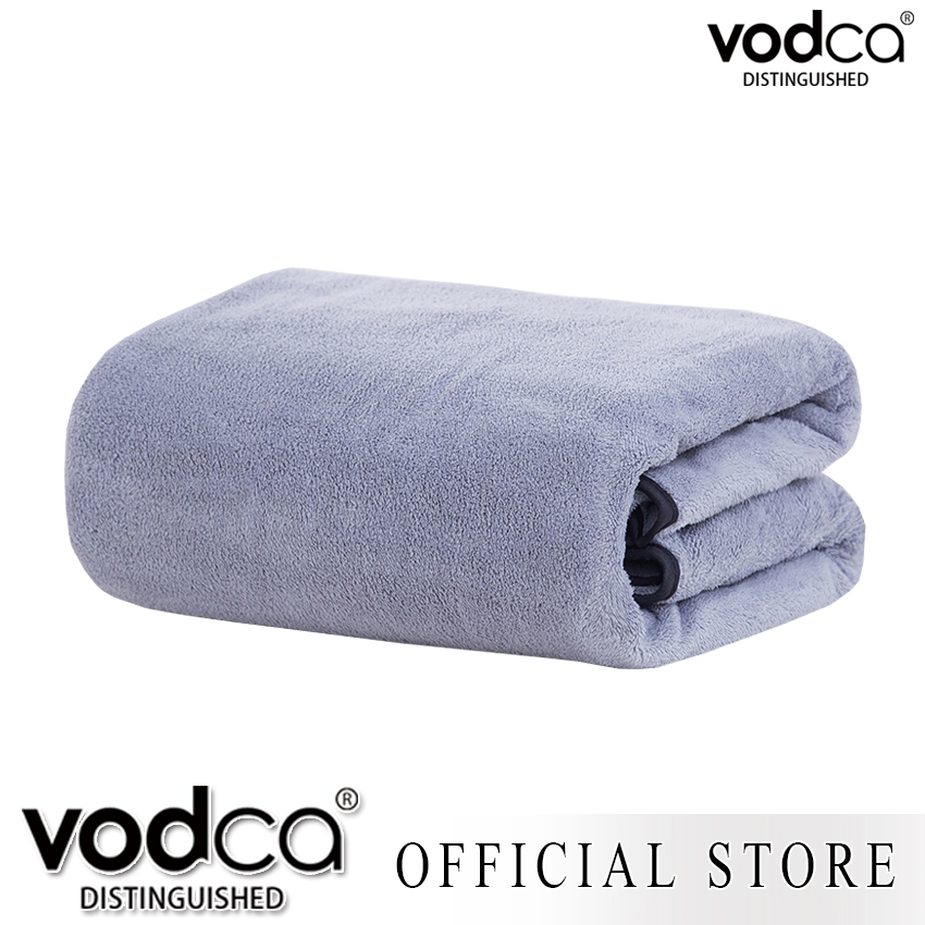 Vodca-ผ้าขนหนูอาบน้ำ ผ้าเช็ดตัวใหญ่  ซับน้ำดี แห้งไว (ปักโลโก้ Vodca) ขนาด 90 x 180 cm. รุ่น MS-T180