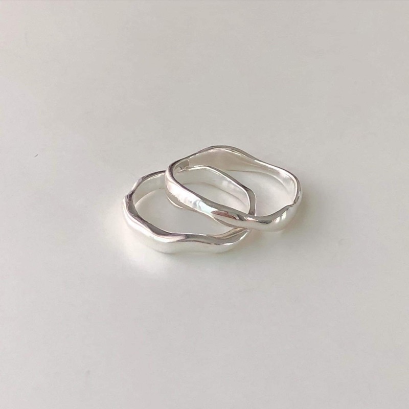 Winterwinter Jewelry Silver925 : เครื่องประดับเงินแท้925 แหวนเงินแท้ ทรงฟรีฟอร์ม freeform ( ราคาต่อวง )