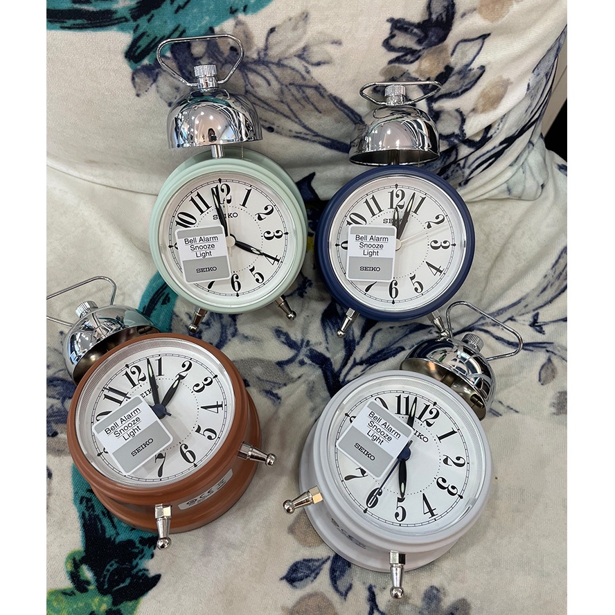 นาฬิกาปลุก SEIKO ของแท้รับประกัน 1 ปี นาฬิกาน่ารักๆ มินิมอล QHK055B (แดง) QHK055L (ม่วง) QHK055N (ขาว)