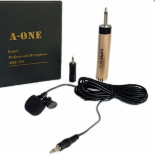 A-ONE ชุดไมค์หนีบปกเสื้อ รุ่น MM-702/ML-5112  super Professional Microphone TIE-CLIP MICROPHONE ELECTRET CONDENSER