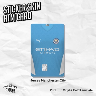 สติกเกอร์ไวนิล ลาย Manchester City ATM Debit Credit Emoney สําหรับติดตกแต่ง