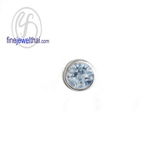 Finejewelthai-จี้อะความารีน-จี้พลอย-พลอยประจำเดือนเกิด-Aquamarine-Silver-Pendant-Birthstone-P1085aq00 (ราคาต่อชิ้น)