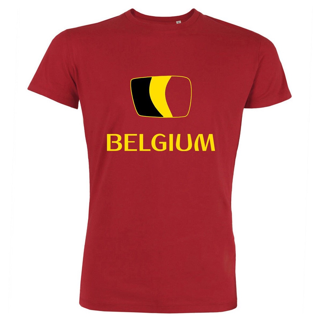 2019 เสื้อทีเชิ้ตชาย BELGIUM - Footballer Country Flag - เสื้อยืดฤดูร้อนเบลเยี่ยม