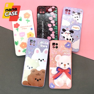 เคสซัมซุง/Samsung A03/A13/A22(5G)/A30s/A50/A50s/A52เคสมือถือกระจกลายหินอ่อน,เกร็ดน้ำแข็งพิมพ์ลาย กันเลนส์กล้อง