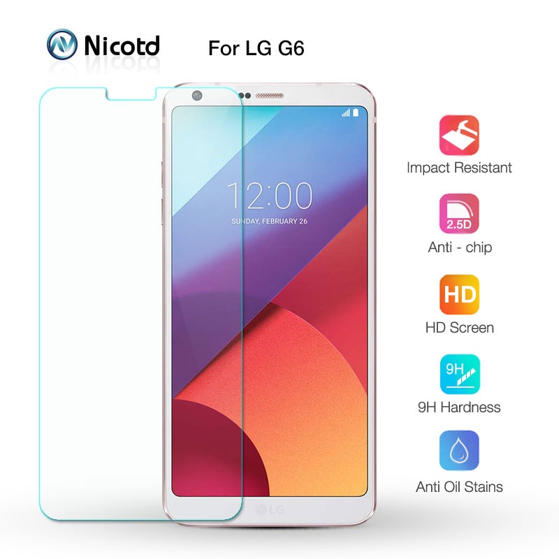 กระจกนิรภัยสําหรับ LG G6 ป้องกันหน้าจอ 9H ฟิล์มป้องกันโทรศัพท์สําหรับ LG G6 G6+ H870 H871 H872 H873 H870K LS993 US997 VS988