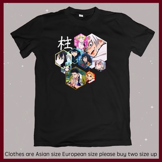 เสื้อยืดสีขาวเสื้อยืดแขนสั้น คอกลม พิมพ์ลาย Kimetsu No Yaiba Demon Slayer Corps พลัสไซซ์ แฟชั่นสําหรับผู้ชาย และผู้หญิง