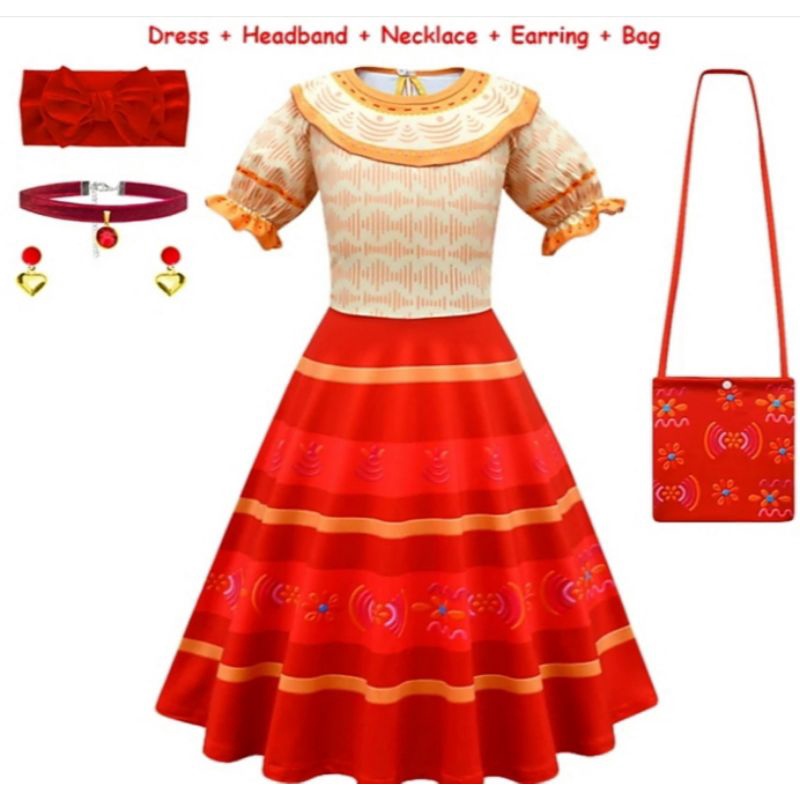 พร้อมส่ง ชุดEncanto ชุดโดโลเรส Dolores  พร้อมพร๊อพเข้าชุดเหมือนจริง